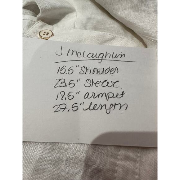 J.Mclaughlin NWT 100% Linen Vista Jacket S Womens White Enamel‎ ButtonPockets - Picture 10 of 10